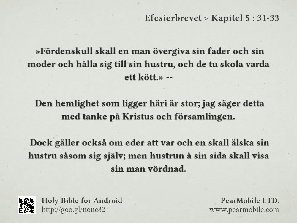 Efesierbrevet, Kapitel 5:31-33